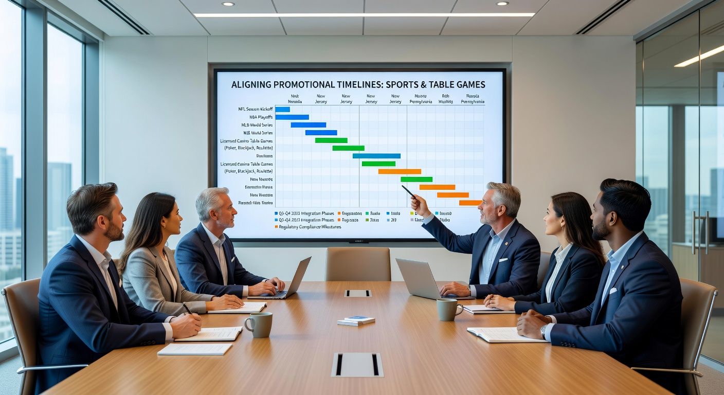 Data dashboards displaying aligned promotional timelines for US licensed sports and casino platforms