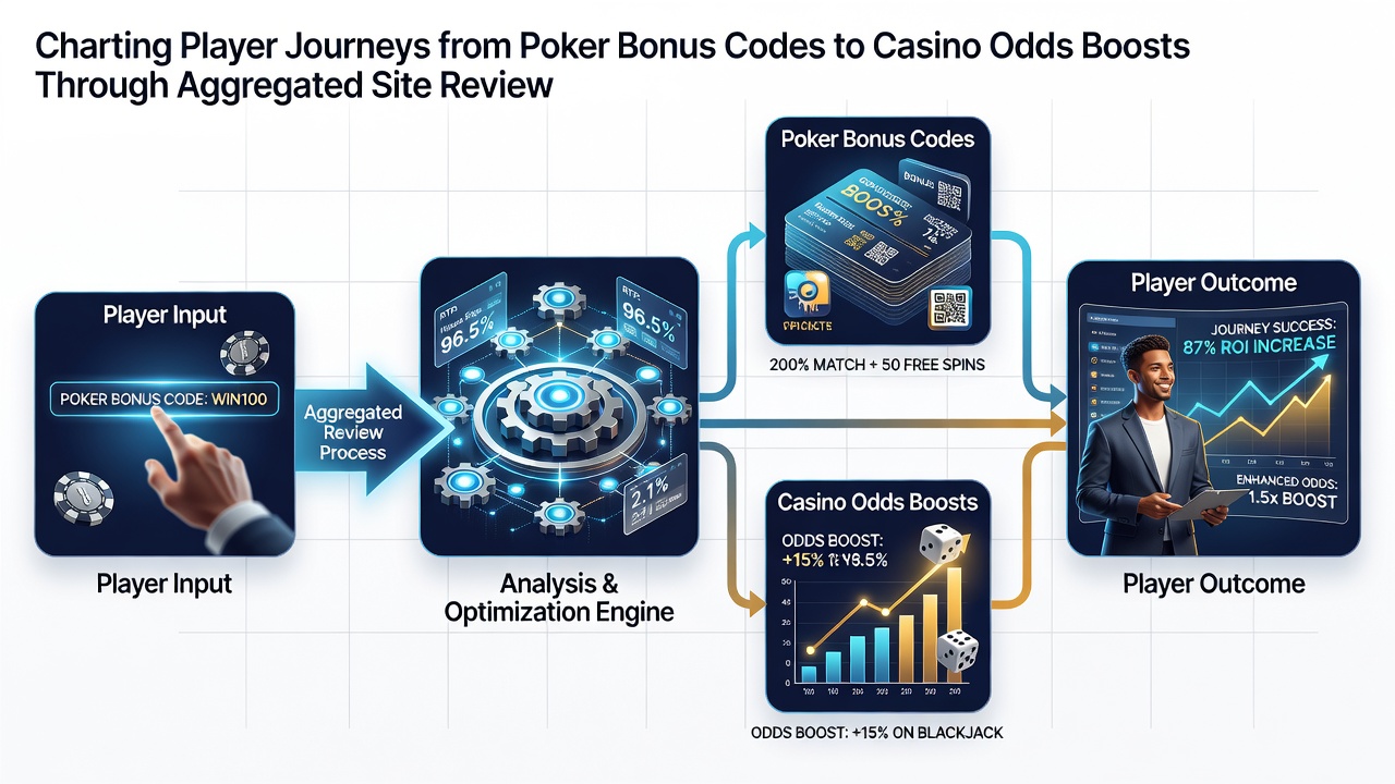Aggregated review data charts showing transitions from poker promotions to casino odds boosts