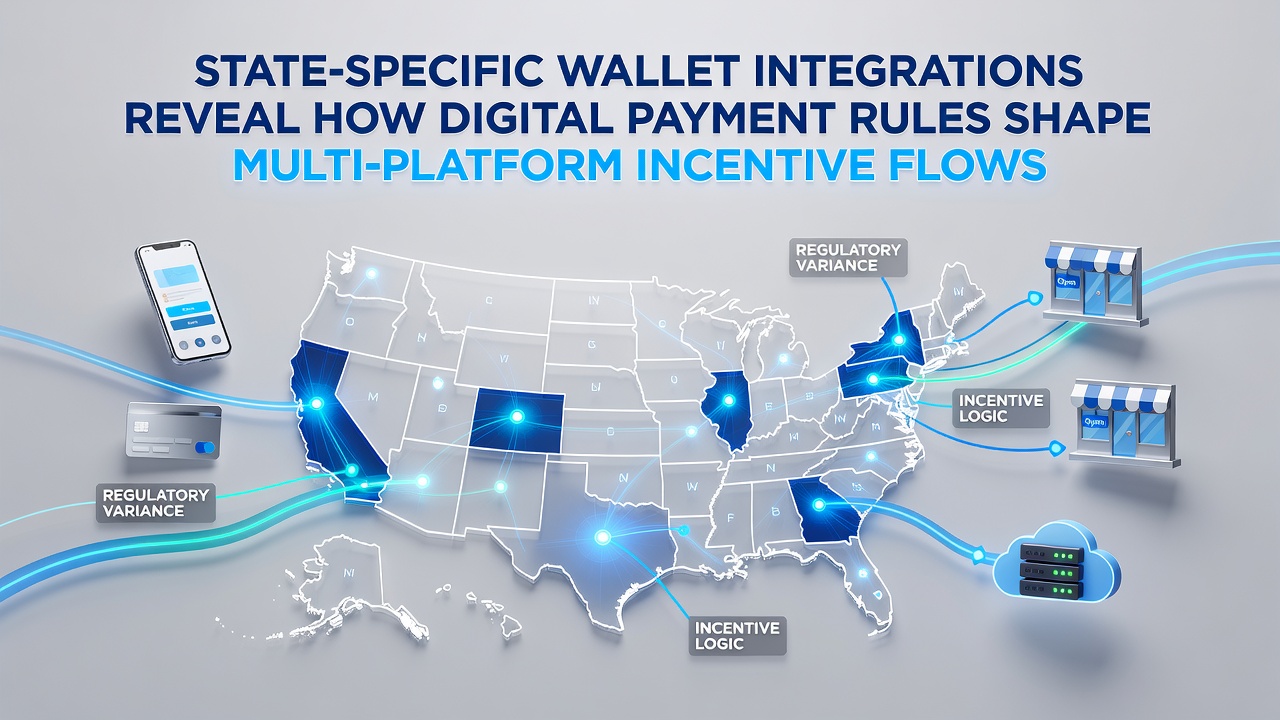 Digital wallet integration dashboard showing state-specific payment rules across betting platforms