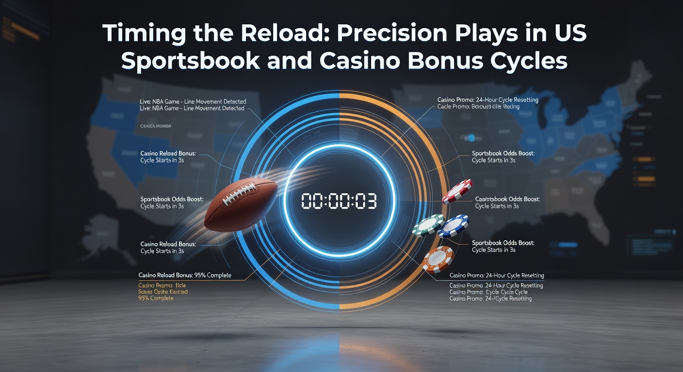 Dynamic chart showing overlapping cycles of casino reload bonuses and sportsbook promotions in the US betting market