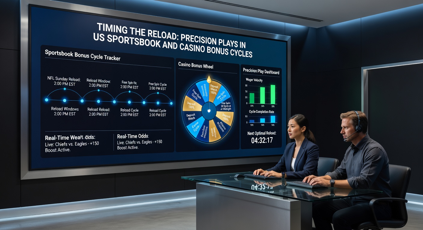 Infographic depicting a timeline of reload bonus activations synced with major US sports events in spring 2026