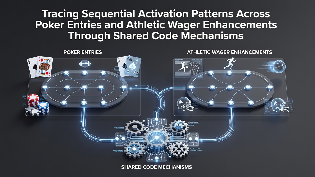 Diagram showing code flow from poker registration to sports wager activation